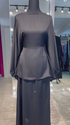 Farasha 2pcs Set Skirt- Black