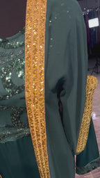 2 in 1 Abaya Set with Hijab – Green