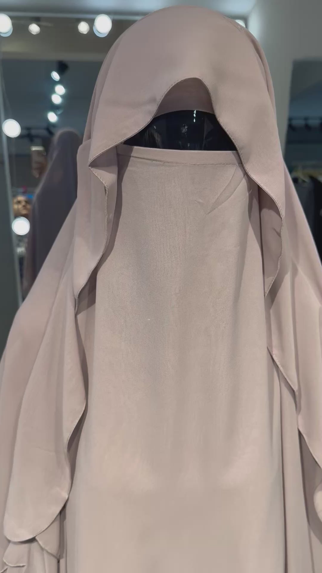 Long chiffon khimar Set- Baby Pink