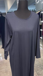 Plain Cotton Dress – Navy Blue