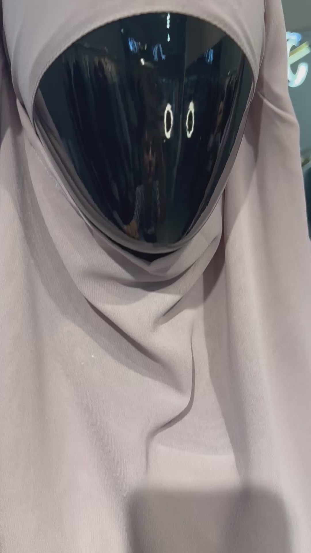 2-layers chiffon khimar Set- Pink