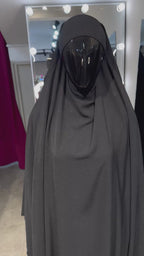 CY Crushed khimar Set- Black