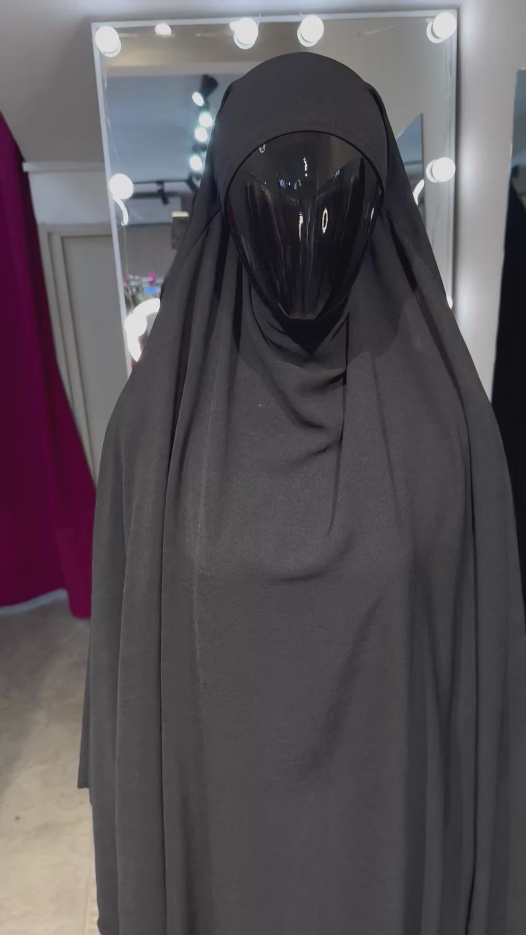 CY Crushed khimar Set- Black