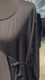 Wrap Envelope Abaya Robe- Black