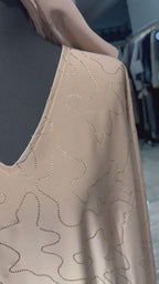 Full front stone Farasha 2pcs set-Taupe Brown