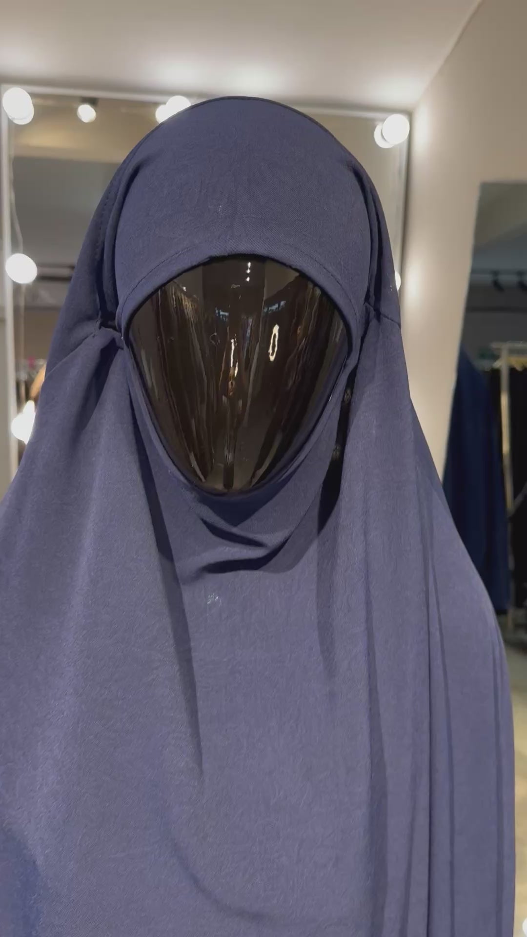 CY Crushed khimar Set-Navy Blue