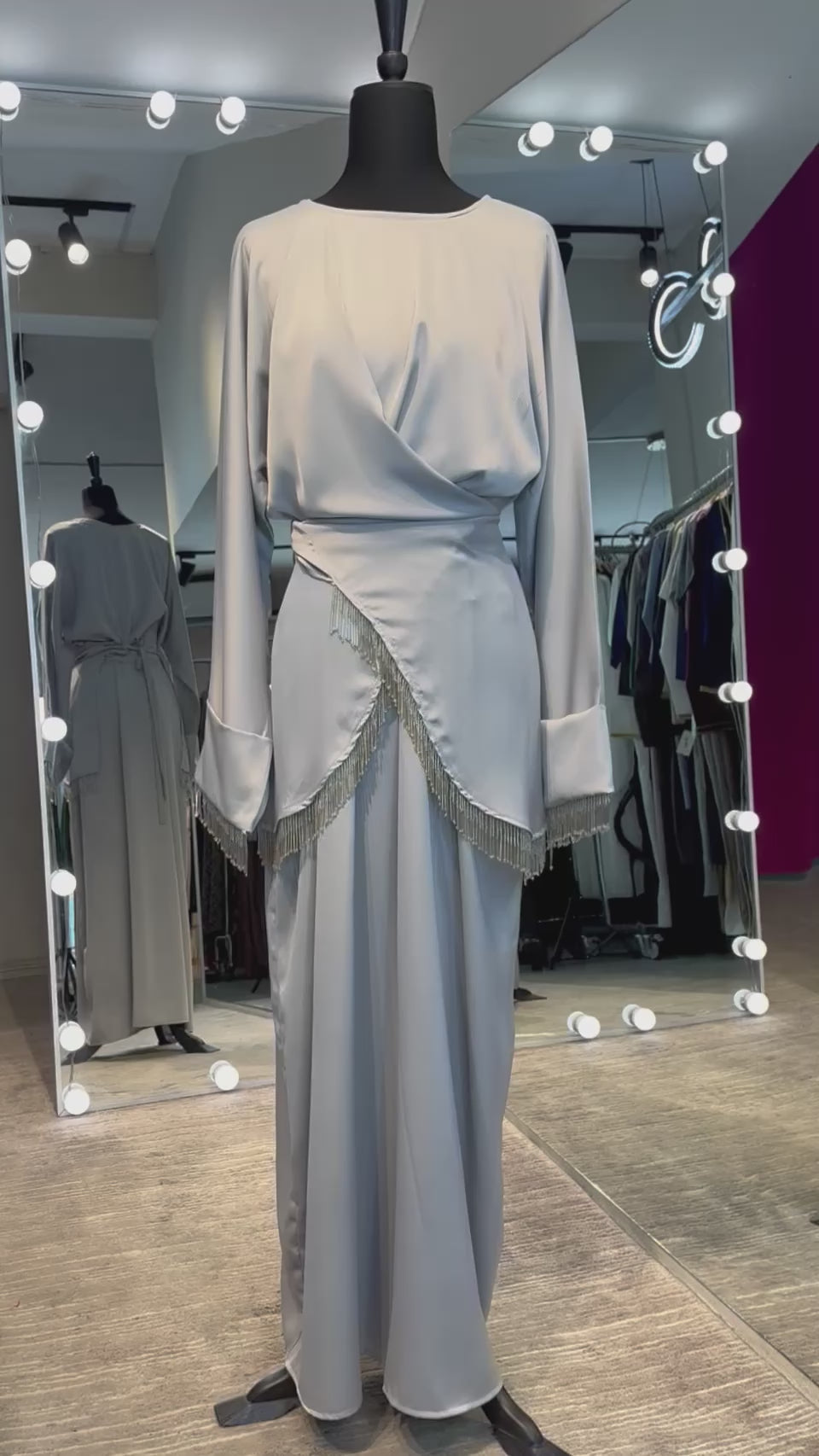 Wrap Abaya Set with Hijab – 3 Piece Modest Outfit for Women | Silky Zoom Fabric
