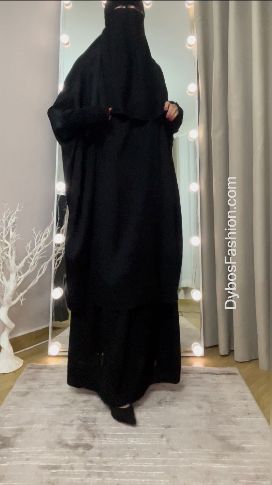 Mauve Khimar style Prayer Jilbab with Niqab